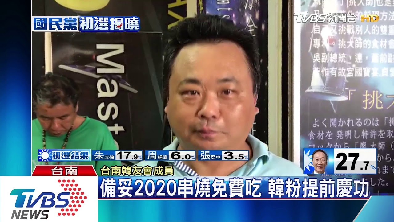 韓國瑜勝出！　台南韓粉歡聲雷動樂翻了