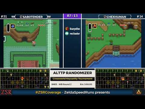 ALttPR Crossworld Keysanity Tournament: WB Round 2 - Chexhuman vs. sab0tender