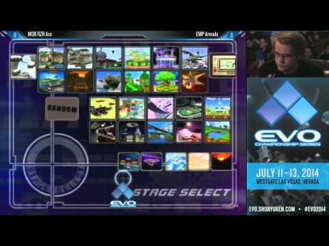 [Evo 2014] Super Smash Bros Melee Top 8 P4K.EMP|Armada vs MOR.RZR|AXE [720p]