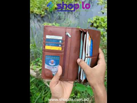 Genuine Leather Long Wallet - Red Brown Edition video thumbnail