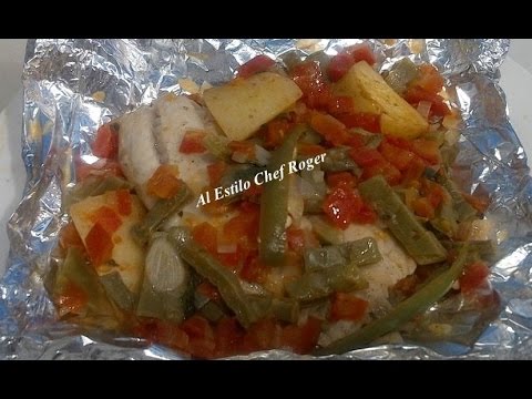 PESCADO EMPAPELADO, Receta 206, Empapelado de pescado