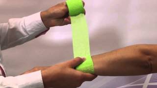 Aplicação 3M Coban™ LF Atadura Elástica