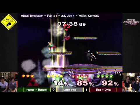Witten Temptation - reaper + DancingQueen90 vs Sixx + Lyrix - Losers Final SSBM Teams