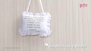 Enfeite Oração Santo Anjo Natureza Verde | Ref: 52050