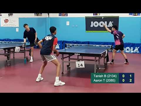 Tanish Balamurugan (2134) vs Aaron Tai (2085) at ICC Joola Spring Open on 3-4-2023