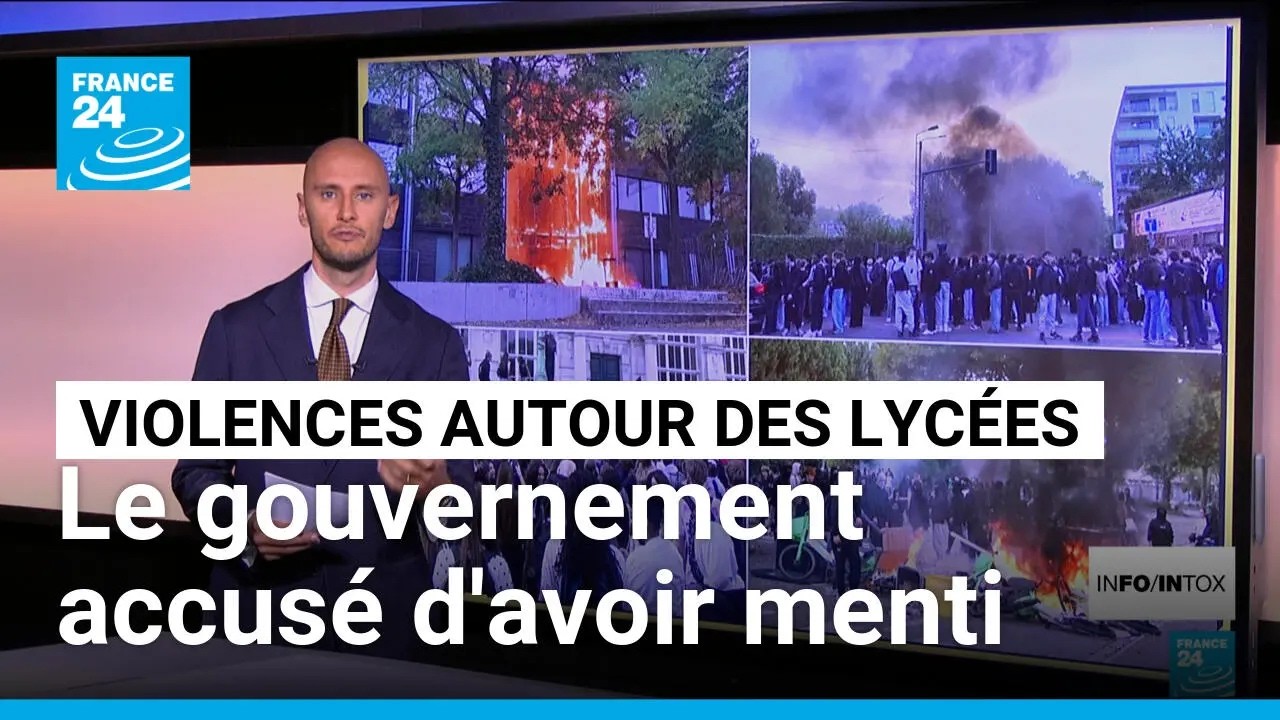Illustration: Violences lycéennes : le gouvernement accusé de désinformation