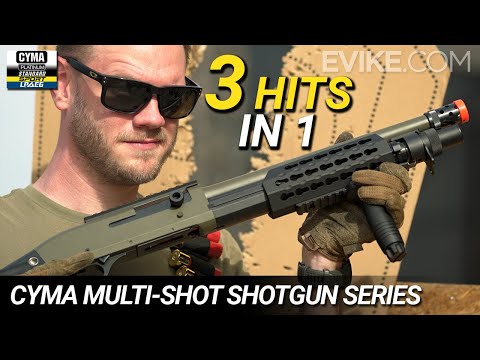 3 Hits in 1 - CYMA Standard/ Sportline Pump Action 3-Round Multi-Shot Shotgun Series Review
