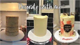 Decorate a 6 Inch Arsenal Cake with me | Buttercream cakes
