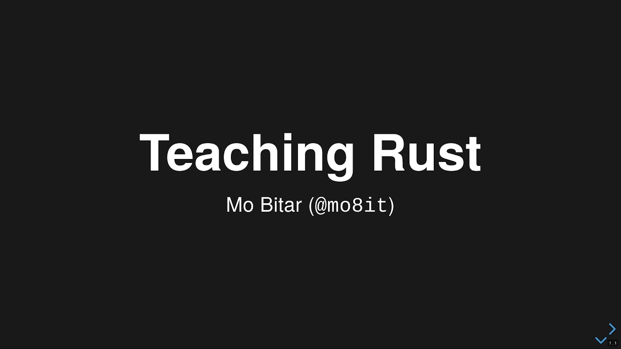 Teaching Rust