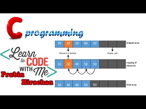 C Programming Tutorial 26delete An Element From An Array