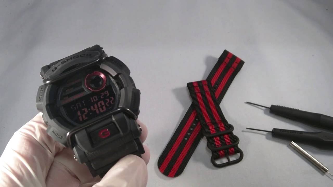 How to replace Casio GShock GD400 Strap Band with 2 Piece ZULU Nylon #jaysandkays