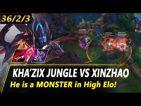 RANK 1 KHAZIX CN - QIUYI KHA'ZIX JUNGLE VS XINZHAO | CN DIAMOND