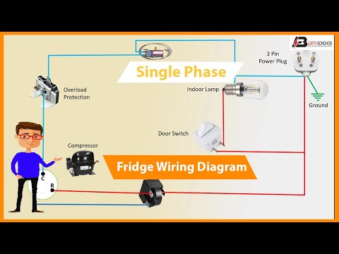 Single Phase Fridge Wiring Diagram Connection | Fridge