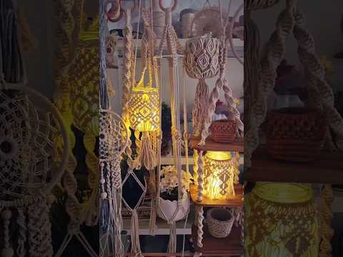 DIY Macrame Leaf Plant Hanger Lantern