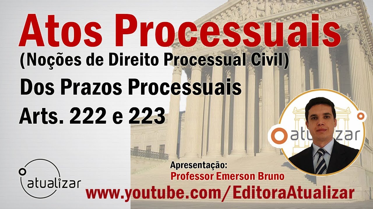 NCPC - Arts. 222 e 223 (Prazos - Parte IV)