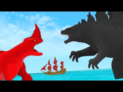 The Red Bluster vs Godzilla  |  EPIC BATTLE  | The Sea Beast vs MonsterVerse