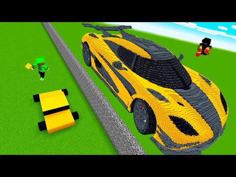 Trolei meu INIMIGO com CARRO na BATALHA DE CONSTRUÇÃO do MINECRAFT