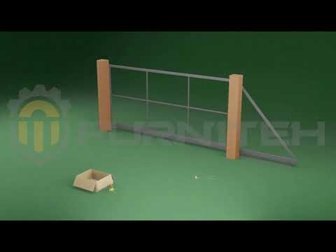 Монтаж комплекта для откатных ворот Furniteh