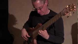 Michael Manring checks out a Requiem Errick Lewis model