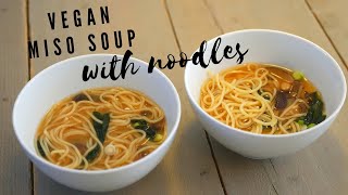 EASY [20 MIN] VEGAN MISO SOUP WITH KOMBU & SHIITAKE DASHI: how to make dashi & miso from scratch