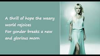 O Holy Night   Carrie Underwood Lyrics on Screen