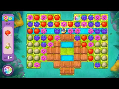 Gardenscapes Level 653 Super Hard Level All Goals Complete - Playrix Gameplay