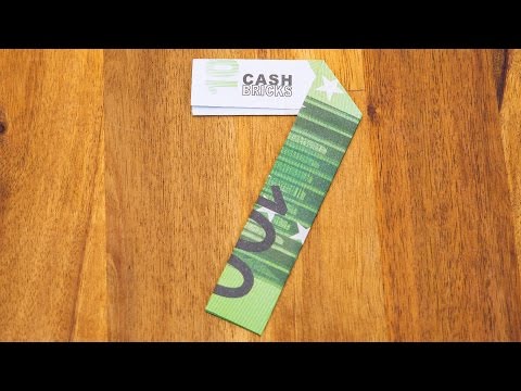 Zahl 7 aus Geldscheinen falten, Origami Geldgeschenk, Nummer 7/10