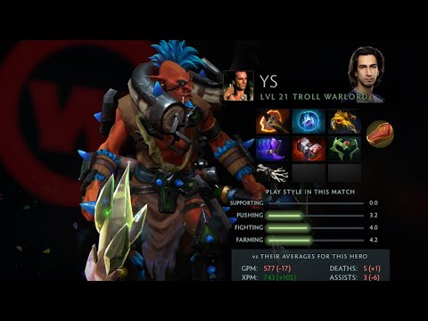 Dota 2 Replay 7.32E YS's Troll Warlord [Wildcard vs Shopify Rebellion]