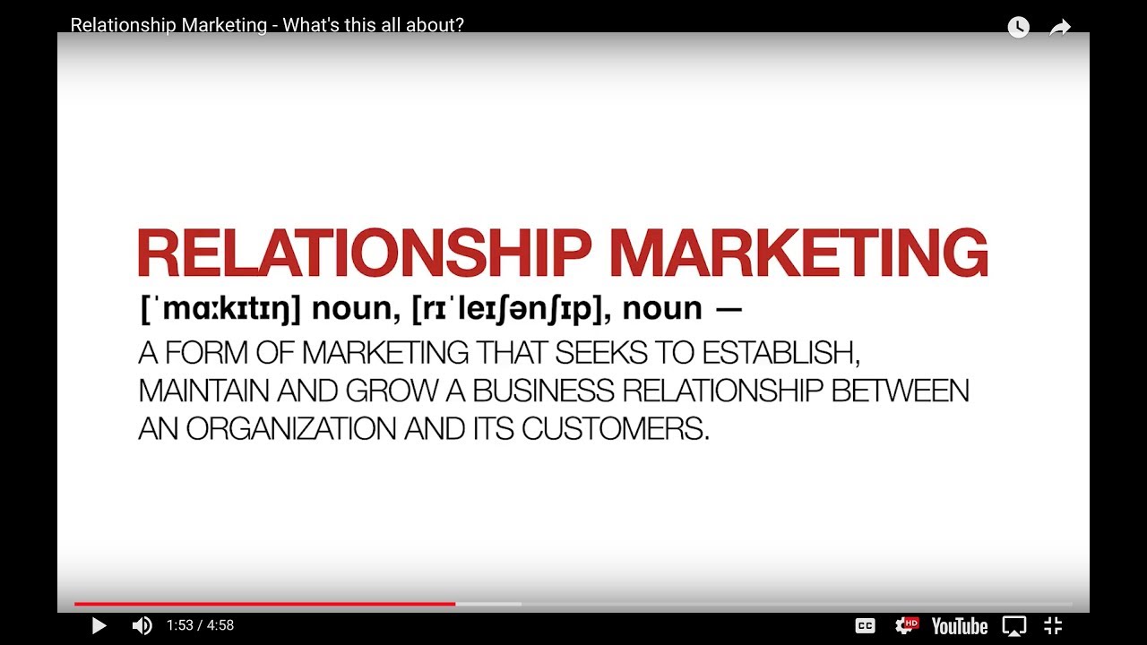Relationship Marketing - What's this all about?