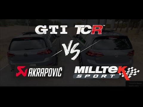 GOLF GTI TCR GPF MILLTEK VS AKRAPOVIC EXHAUST SOUND COMPARASION