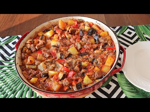 Tave turli me mish vici. Recete e shpejt per iftar. Turli me mish viçi ne furre.