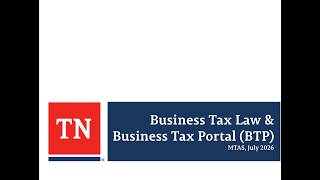 Business Tax Update 2026