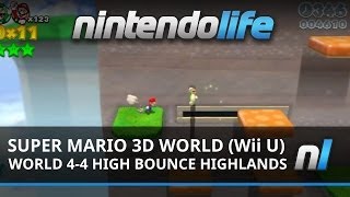Super Mario 3D World (Wii U) World 4-4 High Bounce Highlands