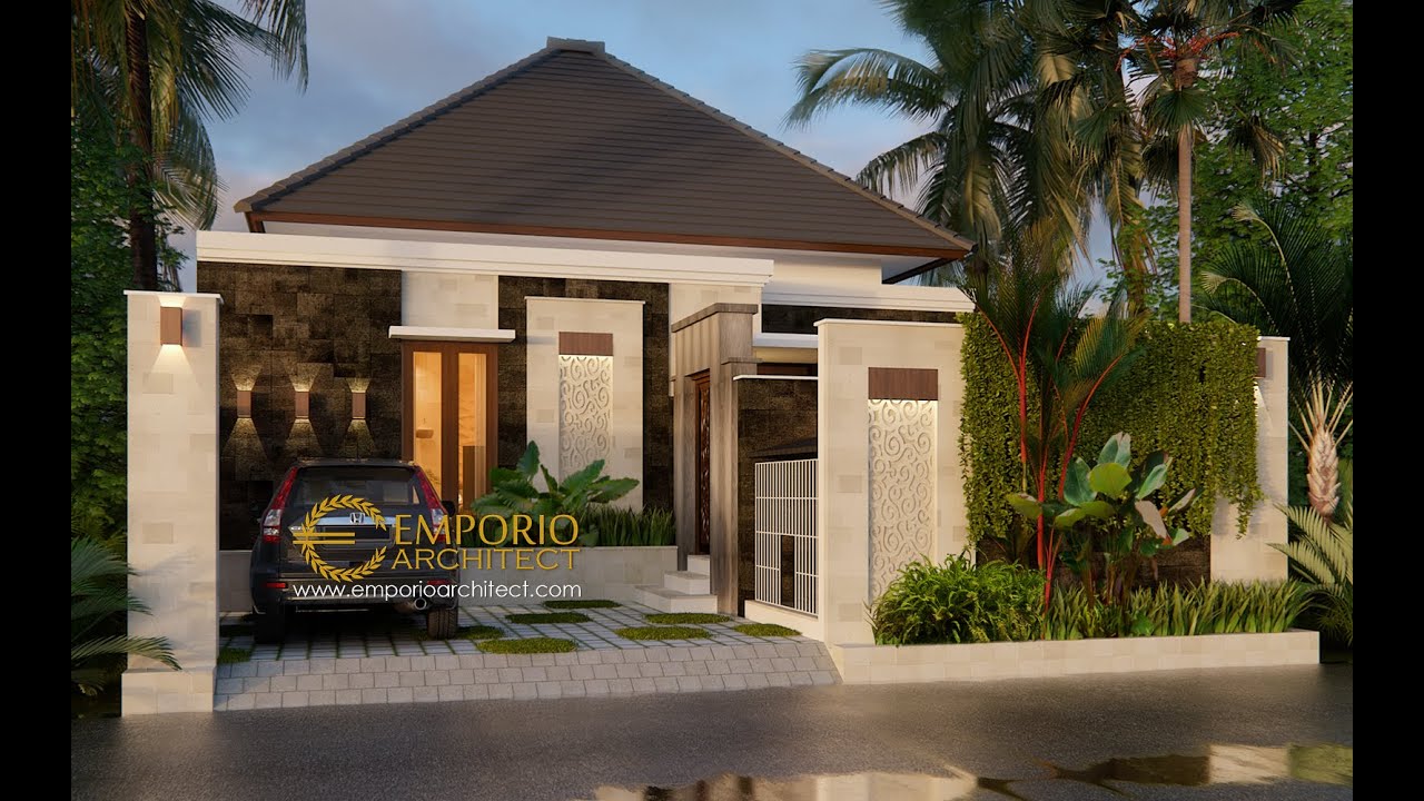 Desain Rumah Villa Bali 1 Lantai Ibu Linawati Denpasar