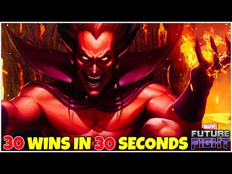 30 WINS WITH 30 CHARACTERS IN 30 SECONDS CRUSHING MEPHISTO WORLD BOSS LEGEND | Marvel Future Fight