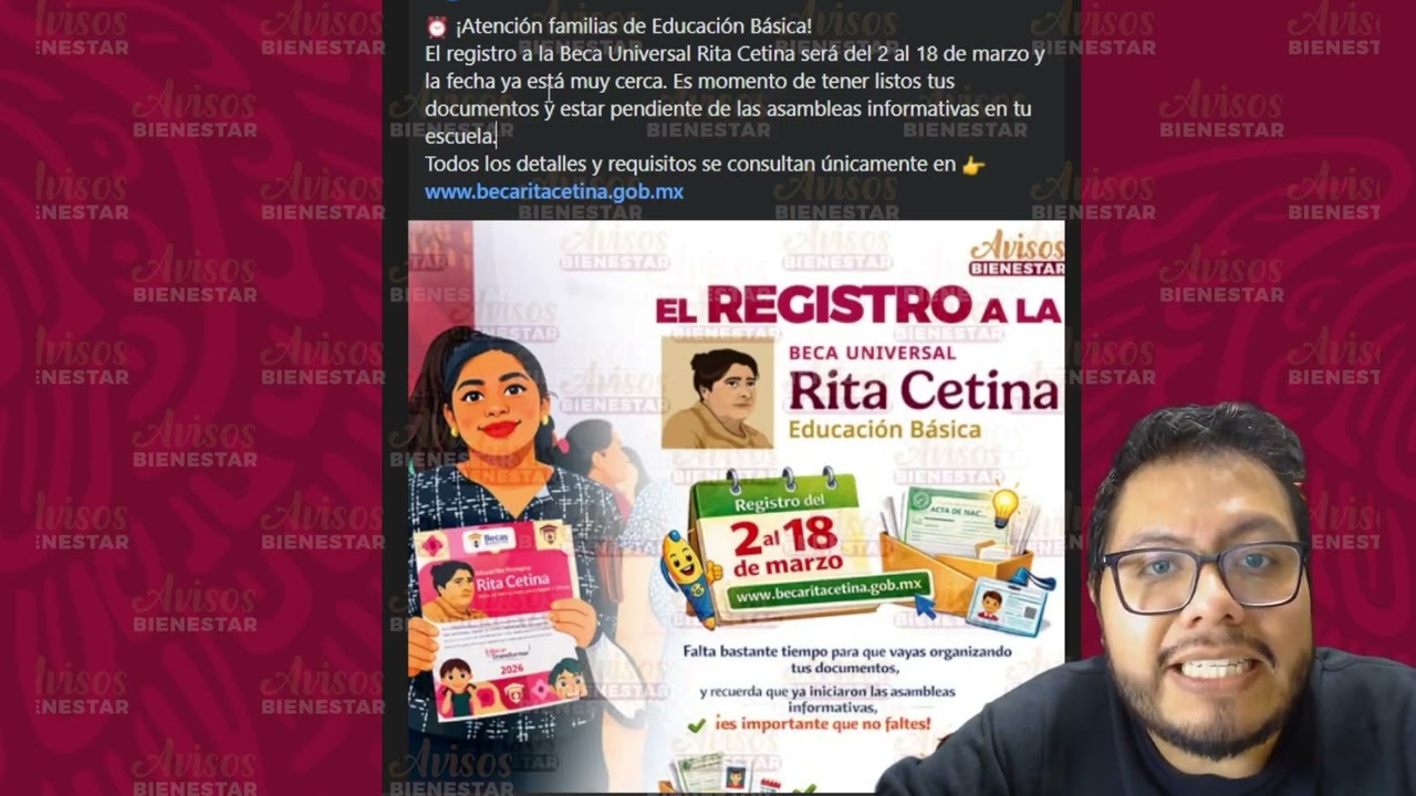 FALTAN POCOS DÍAS para el registro a la Beca Rita Cetina será del 2 al 18 de marzo, asegura los 2500