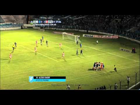 Gol de Ekkert. Gimnasia (J) 0 - Atlético Paraná 3. Fecha 6. Primera B Nacional 2015. FPT.