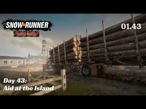 SnowRunner Hard Mode - R01 E43 - Aid at the Island