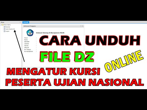 PDUN 2020 - CARA UNDUH FILE DZ DAN PENGATURAN KURSI PESERTA UJIAN NASIONAL -  ONLINE