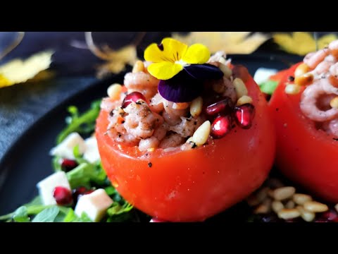 Stuffed Tomato With Shrimp | Shrimp Stuffed Tomato | Best Grey Shrimp Stuffed Tomato | A happy meal