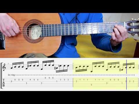 Etude No. 7 - Matteo Carcassi . Guitar. Tabs. Notes.