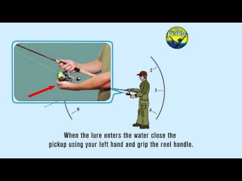 How to cast a Spinning reel - Overhead Cast