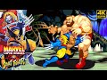 Marvel Super Heroes Vs Street Fighter Wolverine Omega Red Arcade 1997 4K 60FPS