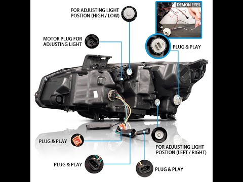 The installation tutorial for Honda Civic 2016-2022 headlights with Demon eyes