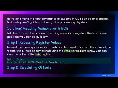 How to Read Memory at a Register Offset Using GDB