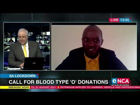 SANBS calls for blood type 'O' donations