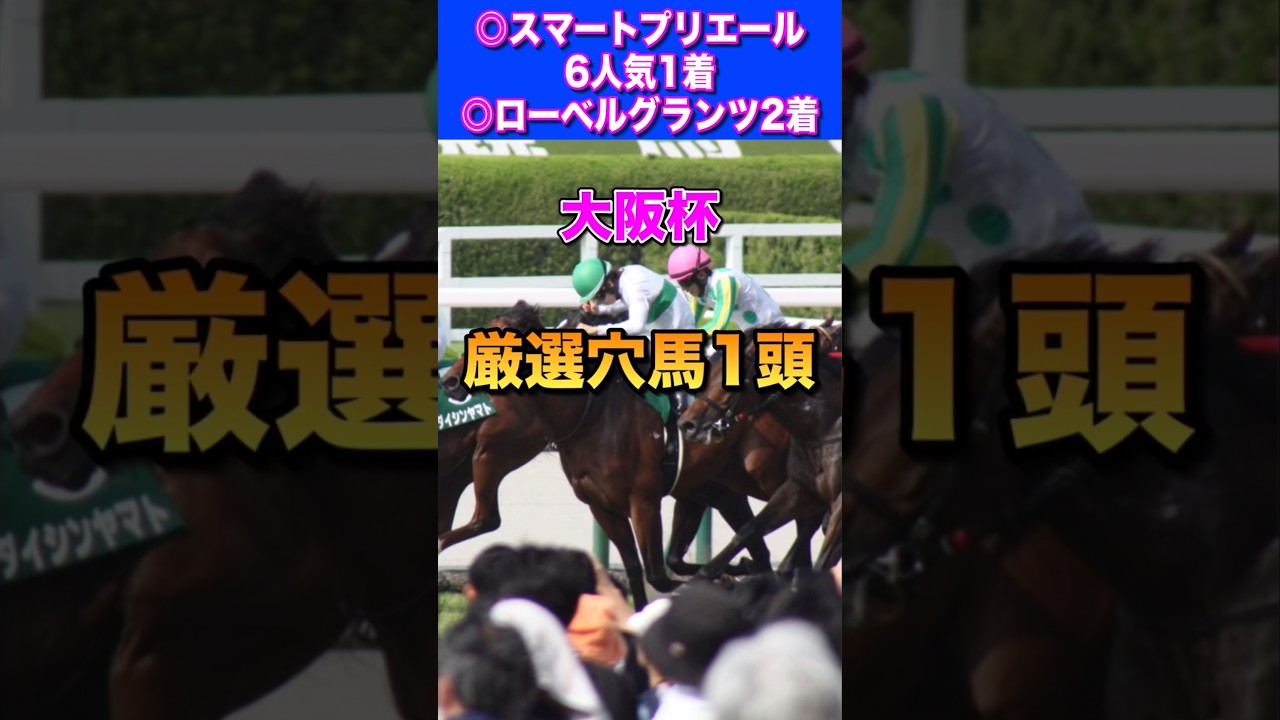 【大阪杯2026厳選穴馬1頭】2週連続本命好走🔥