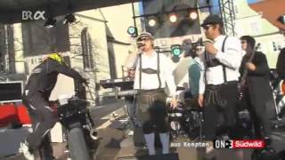 LOSAMOL - MOPED CSAUTH Live Band Südwild Bayerischen Fernsehen STUNT MOTORRAD ALS INSTRUMENT