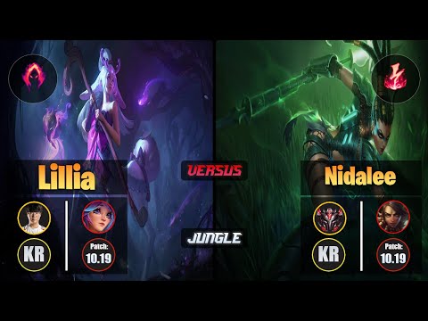 Haru LILLIA (Jungle) [Dark Harvest] VS NIDALEE - Grandmaster KR Patch 10.19