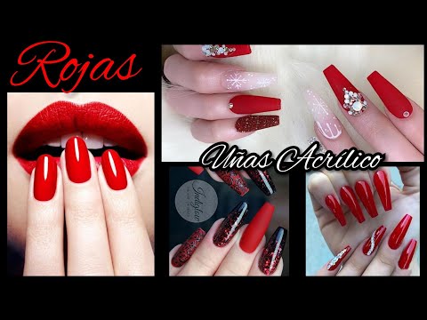 HERMOSOS 💅DISEÑOS DE UÑAS💅COLOR  ROJO❤/TENDENCIA UÑAS 2020/DISEÑOS DE UÑAS COLOR ROJO/RED NAIL 2020